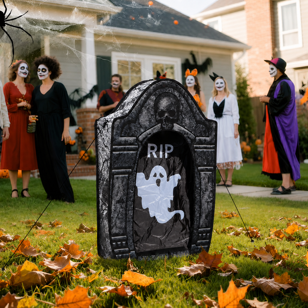 3.5FT LED Ghost Tombstone Halloween Decoration
