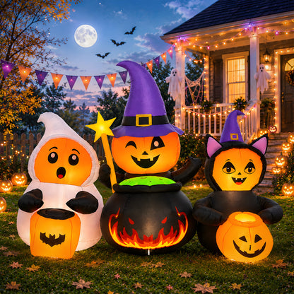7FT Costume Pumpkin Trio Halloween Inflatable