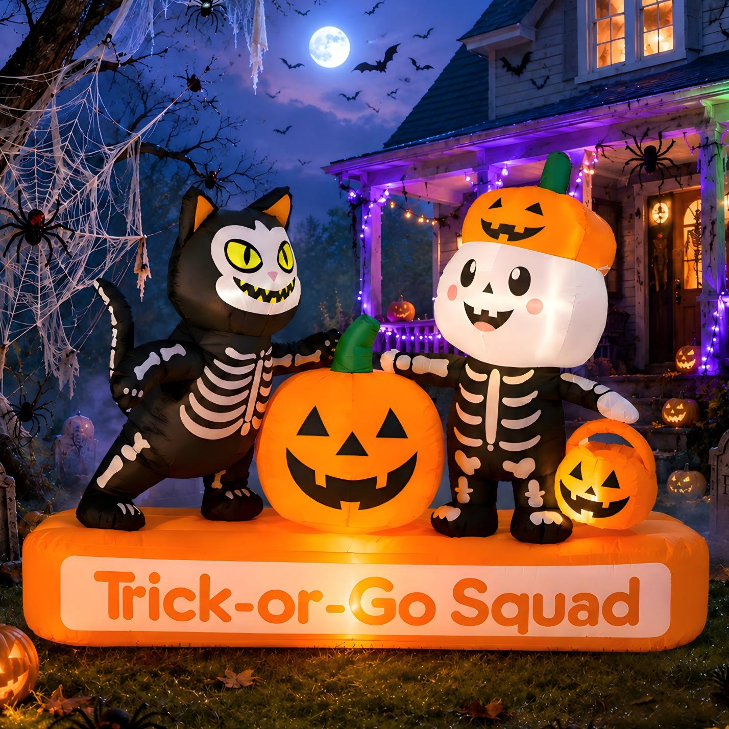 7FT Trick-or-Go Squad Halloween Inflatable