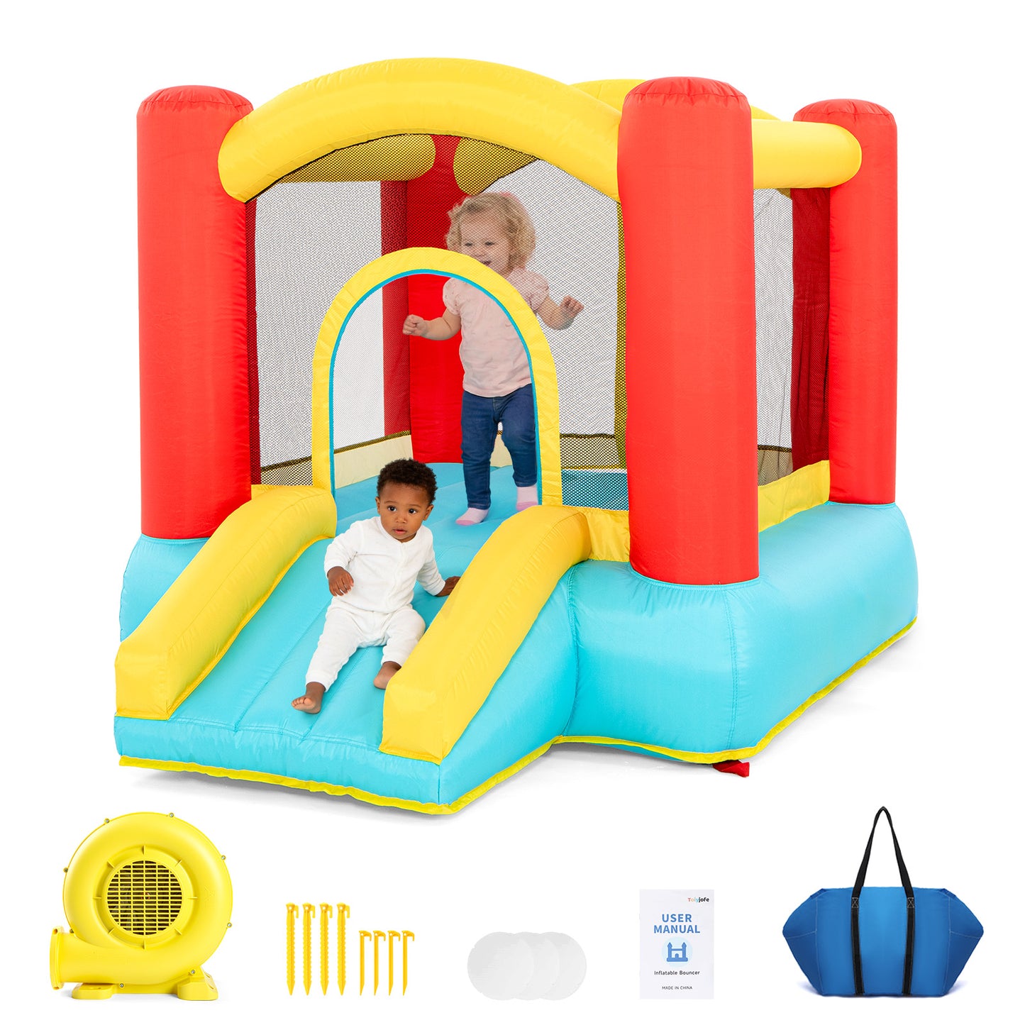 Mini Toddler Bounce House with Slide