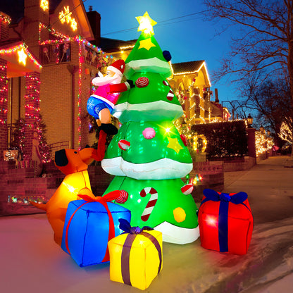 Calmbee 3,6 M Aufblasbarer Weihnachtsbaum Mit LEDs & 3 Geschenken – Riesige Outdoor-Deko Für Hof