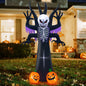 8FT Halloween Inflatables Skeleton Tree - Creepy Face Grim Reaper Blow Up Yard Decoration with 2 Pumpkin Faces with Build-in LED Lights for Home Halloween Party Garden Lawn Indoor Outdoor Decor