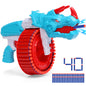 Toiyjofe Dinosaur Foam Dart Blaster for Boys, 40 Darts Toy Gun Triceratops Design for Kids Aged 8–12, Outdoor Shooting Game Toy