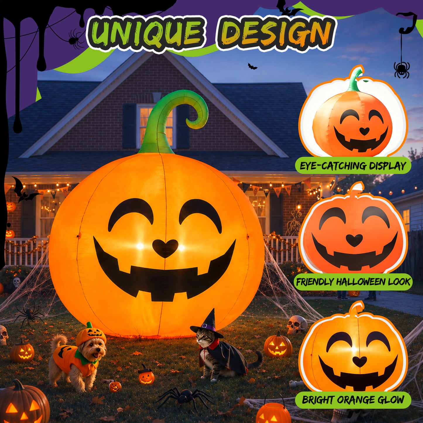 10FT Giant Jack-o'-Lantern Halloween Inflatable