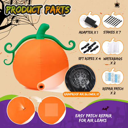 5FT Grumpy Pumpkin Halloween Inflatable