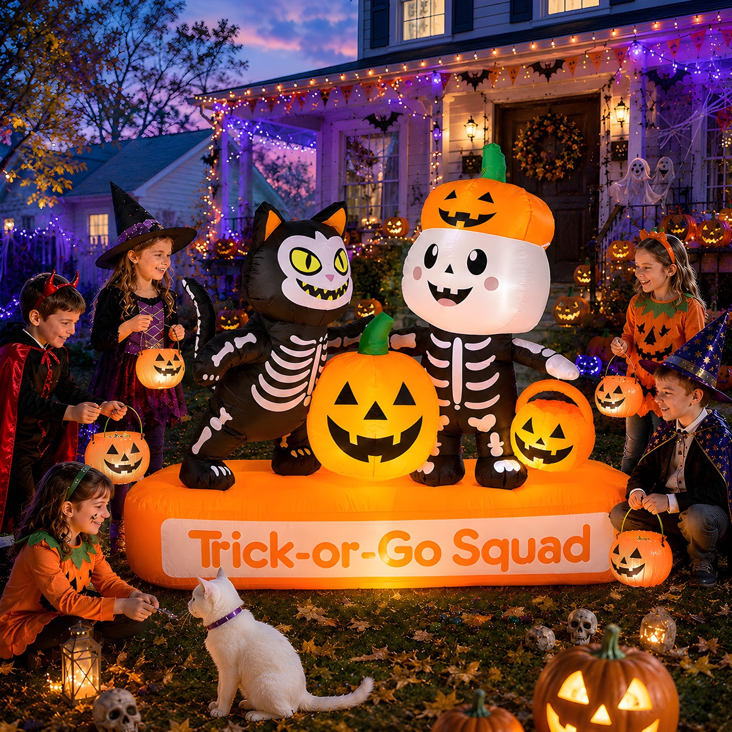 7FT Trick-or-Go Squad Halloween Inflatable