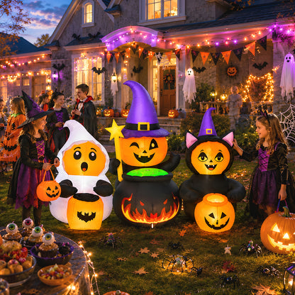 7FT Costume Pumpkin Trio Halloween Inflatable