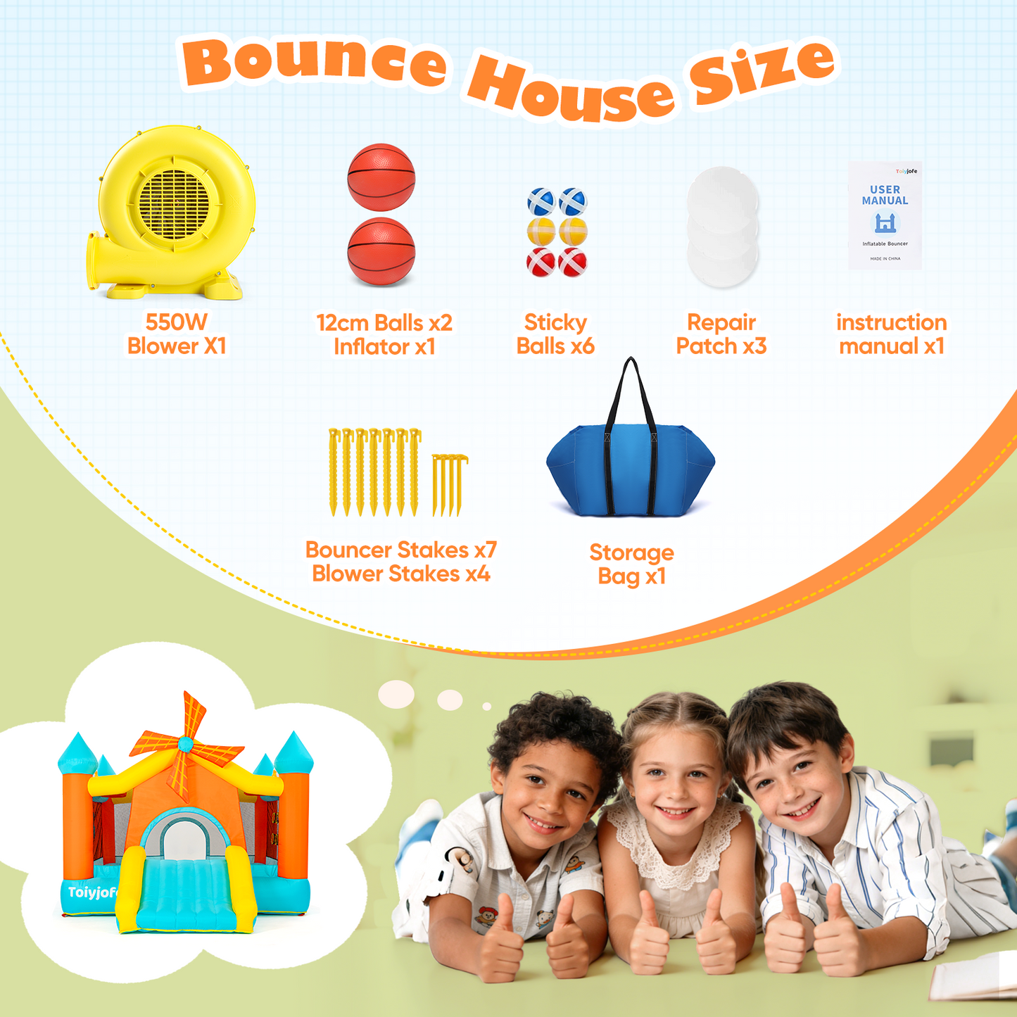 Windmill Adventure Multi-Activity Bounce House
