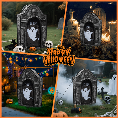 3.5FT LED Ghost Tombstone Halloween Decoration