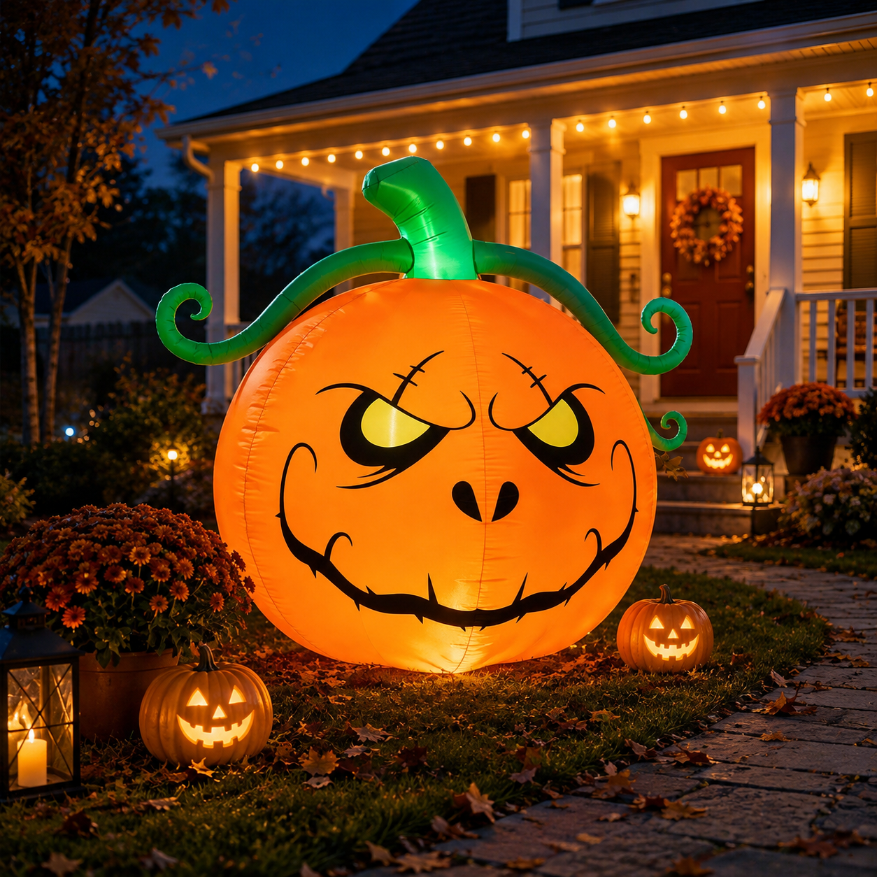 5FT Grumpy Pumpkin Halloween Inflatable