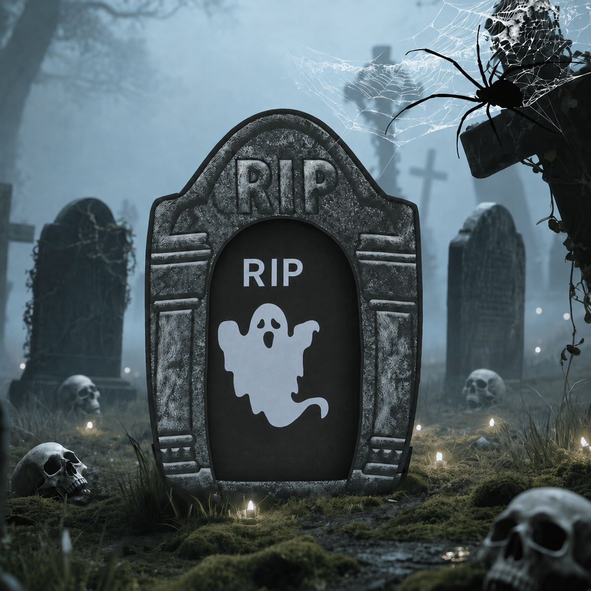 3.5FT LED Ghost Tombstone Halloween Decoration