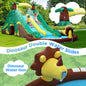 Toiyjofe Dinosaur Bounce House Water Slide, Bouncy House Castle with Splash Water Pool 480W Blower with GFCI Dinasour Water Bouncing House with Dual Slide Indoor/Outdoor Backyard Play for Kids 3-10